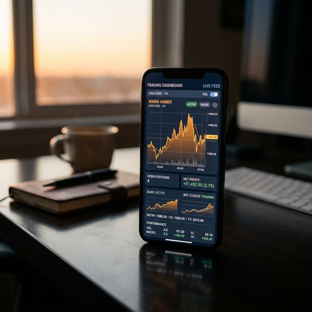 Vinculo Nexivo AI trading platform terminal on mobile